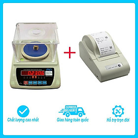 Bộ sản phẩm cân điện tử kỹ thuật 2 số lẻ AND FRH mức cân tối đa 600g, độ chia 0.01g kết nối với máy in bill/ tem nhãn