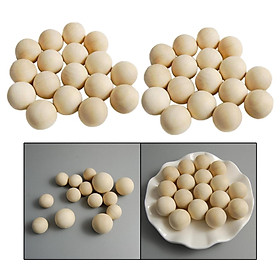 200 Pieces Bulk Round Wood Beads Loose Spacer For Jewelry Art Craft