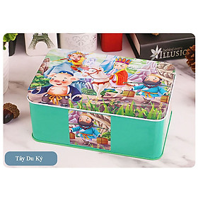 Bộ Đồ Chơi Tranh Ghép 200 Mảnh Bằng Gỗ Cao Cấp, Bộ Đồ Chơi Xếp Hình 200 Chi Tiết + Kèm Hộp Đựng Bằng Thiếc - Chính Hãng BABYBOSS