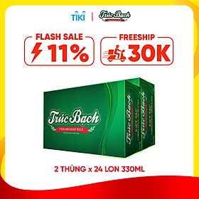 Combo 2 Thùng Bia Trúc Bạch - Thùng 24 lon 330ml