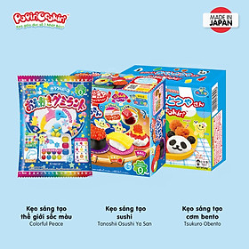 Combo 3 hộp kẹo sáng tạo popin cookin cơm bento + sushi + thế giới sắc màu