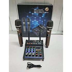 Mua Mixer thu âm livestream karaoke E4 2 cổng micro XLR  2 cổng phantom 48V  1 cổng 3.5 cho micro 5v mode mới nhất 2021