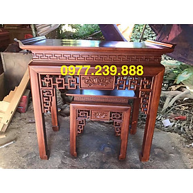 Mua bàn thờ gỗ sồi chỉ mình bàn to 117cm