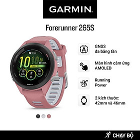 Mua Đồng Hồ Thông Minh Garmin Forerunner 265S Music Wifi GPS (Black/White/Pink) - Hàng Chính Hãng