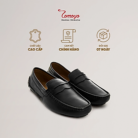 Giày Lười Nam Penny Loafer George TMN04801 - Đen bóng - 39