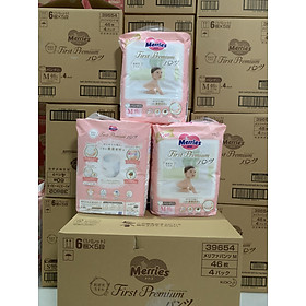 Bỉm Tã Merries First Premium Nội Địa Nhật Siêu Mỏng Siêu Thấm Hút Size NB/S/M/L/XL