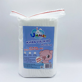 Khăn Khô Đa Năng Unmei 200g - Không Chứa Huỳnh Quang, An Toàn Cho Trẻ Sơ Sinh, Kích Thước Gấp Đôi, Tiện Ích Vượt Trội Khi Sử Dụng (Kích Thước 19cmx19cm)