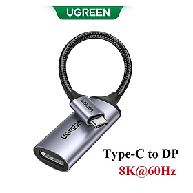 Cáp chuyển đổi USB Type-C to DP hỗ trợ 8K@60Hz chính hãng Ugreen 15575 bọc nhôm cao cấp hàng chính hãng