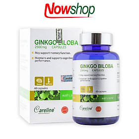 Hình ảnh Viên uống bổ não Careline Ginkgo Biloba 2500MG hỗ trợ tăng cường trí nhớ giảm đau đầu mất ngủ