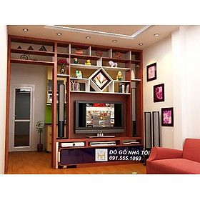 Mua Kệ Tivi Kiêm Vách Ngăn Lam Gỗ Phòng Khách 2m2 X 2m - TR626 (2.400k/m2)