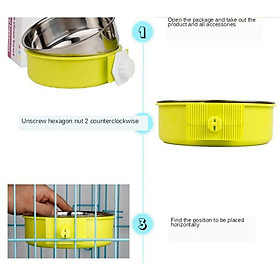 Pet Raised Food Water Bowl Hanging Pet Bowl for Cats Dogs