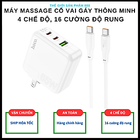 Bộ sạc nhanh 65W chân sạc Typec cao cấp cho điện thoại tiện lợi với 2 cổng type-C, 1 cổng USB an toàn chống cháy nổ  - Hàng nhập khẩu