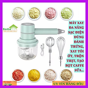 Mua MÁY XAY ĐA NĂNG SẠC ĐIỆN DÙNG ĐÁNH TRỨNG  XAY TỎI ỚT  TRỘN THỊT  TẠO BỌT CAFFE SỮA  BAHAMAR   Đánh trứng  đánh kem  cafe  xay gia vị  nghiền tỏi  xay thịt với thiết kế không dây sạc điện rất tiện dụng