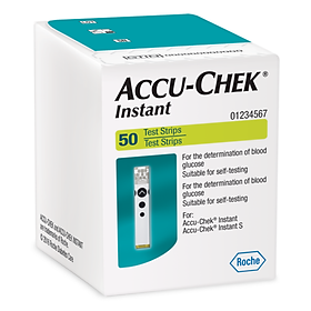 Combo 50 que thử đường huyết Accu-Chek Instant và 50 kim dẹt