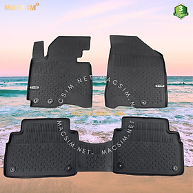 Thảm lót sàn ô tô nhựa TPE Silicon hyundai ix35 2010- 2015 Black Nhãn hiệu Macsim