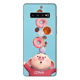 Ốp lưng điện thoại Samsung S10 Plus hình Heo Con Uống Nước