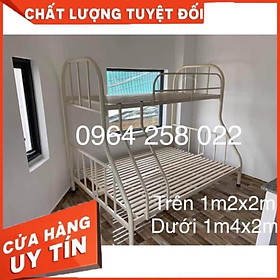 Giường Tầng Khung tròn- trên 1m2x2m dưới 1m4x2m - hcm.