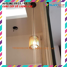 Đèn gỗ diy thả trần trụ tròn