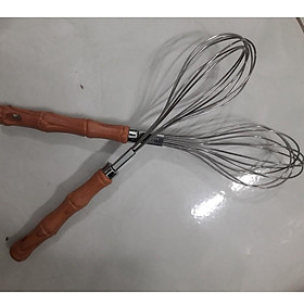 Mua Cây đánh trứng inox cán trúc size 24cm
