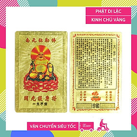 Kim bài Phật Di Lặc bỏ ví cầu tài lộc giàu có - PVC 8x5cm