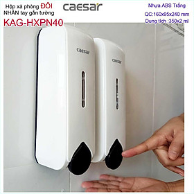 Mua Hộp đựng xà phòng Caesar  KAG-HXPN40-Trắng-White  hộp nhấn xà phòng đựng sữa tắm  dầu gội đầu