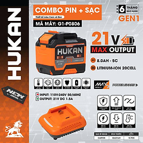 COMBO PIN G1-P0806 HUKAN -HÀNG CHÍNH HÃNG