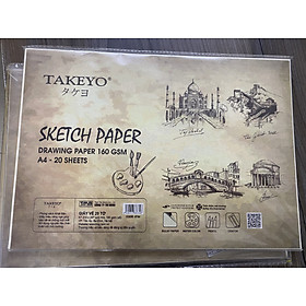 Lốc 2 Xấp Giấy Vẽ Takeyo 8734 A4 - 20 Tờ DL160 - Giao Mẫu Ngẫu Nhiên