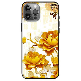Ốp lưng dành cho Iphone 12 Mini - Iphone 12 - Iphone 12 Pro - Iphone 12 Pro Max mẫu Mẫu Đơn Vàng