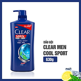 Dầu Gội Sạch Gàu Clear Men Cool Sport Bạc Hà 630g