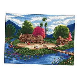DIY Landscape Dimensions Counted Cross Stitch Kits Stamped Patterns Handmade