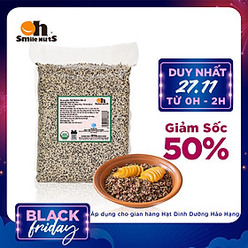 Hạt Quinoa Mix 3 Màu Smile Nuts Túi 2kg (Còn được gọi là Hạt Diêm Mạch) - Nhập khẩu từ Peru (Gồm Quinoa trắng, Quinoa đen và Quinoa đỏ), túi 2kg tiện dụng và tiết kiệm hơn