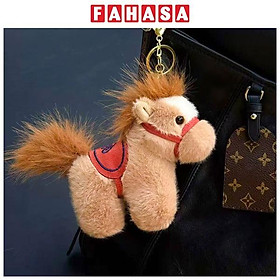 Móc Khóa Thú Bông Horse - HGT-46 - Màu Nâu Nhạt