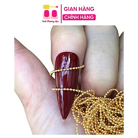 Dây Xích Bi Trang Trí Móng 2 Màu Vàng Bạc Bằng Kim Loại, Tạo Mẫu Móng Sành Điệu Và Nổi Bật Làm Nail Dễ Phối Đá Và Charm Nữ Women