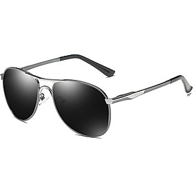 Molong Polarized pilot sunglasses driver driving driving big box sunglasses frog mirror men's fashion trend glasses M8722 black gold black gray tablets