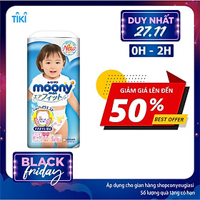 Tã Quần Cao Cấp Moony Nhật Bản Bé Gái XL38 (38 Miếng)