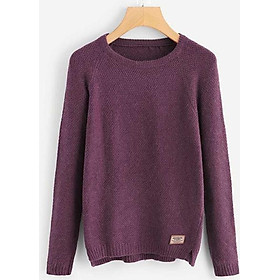 Áo len nữ cổ tròn Haint Boutique 03.tím