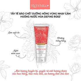 Gel Tẩy Tế Bào Chết Cải Thiện Thâm Nách, Mông và Bikini Rewhitez Define Rose Hương Nước Hoa Quyến Rũ (Tuýp Đỏ) 50g