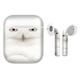 Mua Miếng dán skin chống bẩn cho tai nghe AirPods in hình con vật - dvz018 (bản không dây 1 và 2)