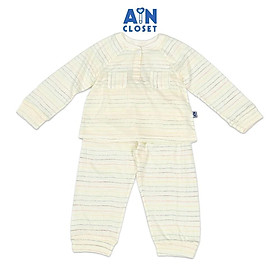 Bộ quần áo Dài bé trai họa tiết Nhí Trắng thun cotton - AICDBT0RRIV2 - AIN Closet