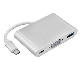 Cáp Chuyển Đổi Từ USB-C TypeC Sang USB 3.0 VGA-Chiếu hình ảnh từ điện thoại