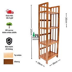 Mua Kệ sách gỗ Phạm Khang 4 tầng rộng 38cm màu vàng cherry