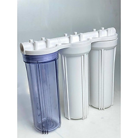 Mua Bộ 3 ly lọc Nắp liền 10 inch ren 1/2   (Tặng kèm tay vặn cốc) - Hàng chính hãng
