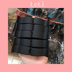 Sỉ 12 kẹp càng cua 3 răng nhựa đen nhám