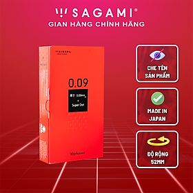 Bao cao su Sagami Super Dot 009 - Có gai nhỏ - Dày - Hộp 10 chiếc