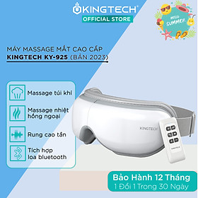Máy Massage Mắt Cao Cấp KINGTECH KY-925 - Mát xa Áp Suất Túi Khí Kèm Nhiệt - Tích Hợp Nghe Nhạc Bluetooth -  Giảm Mỏi, Khô Mắt, Quầng Thâm - Cải Thiện Giấc Ngủ - Hàng Chính Hãng