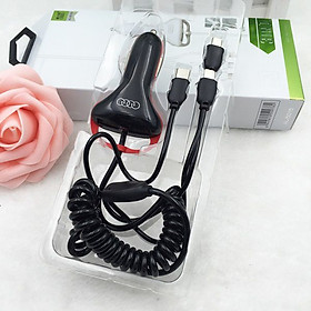 Mua Bộ củ sạc điện thoại đa năng cho xe hơi với 3 đầu sạc và 2 cổng cắm USB - Dài 1 5m - AL5015