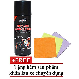 Chai rửa sên, vệ sinh sên, xích xe máy MC-40 400ml tặng khăn lau xe