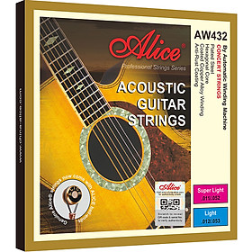 Mua Bộ dây đàn Guitar Acoustic/ Acoustic Guitar Strings - Alice AW432/ AW432P - Plated Steel Plain String  Copper Alloy Winding  (85/15 bronze color) Anti-Rust Coating - Hàng chính hãng