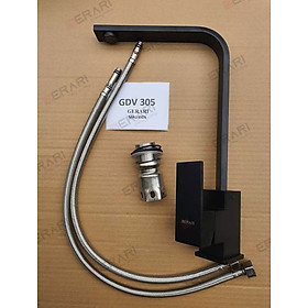 Mua {CHÍNH HÃNG} Vòi Inox 304 hai đường nước nóng lạnh mã GDV305 ĐEN thương hiệu GERARI