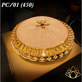 Mua Đèn ốp trần pha lê HUATE D500mm trang trí nội thất hiện đại  sang trọng - 3 chế độ ánh sáng